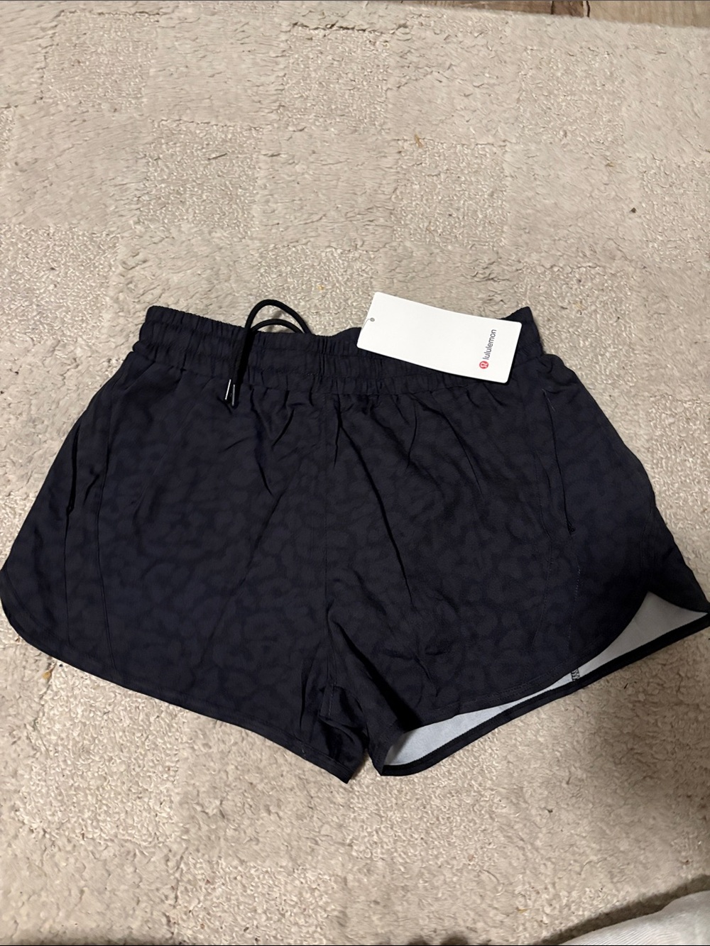 lululemon athletica Black Subtle Print Athletic Shorts